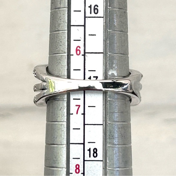 NVC Silver Tone Ladies Women's Ring Cluster Cocktail Size 6.5 Yellow Blue Red - Picture 5 of 13